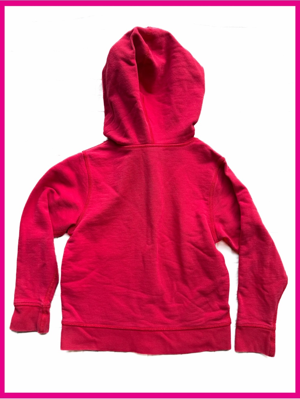 Hanna Andersson Classic Red Zip Up Hoodie Sweatshirt 110 US 5 Boy Girl Unisex - Picture 2 of 5